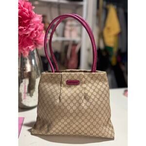 Celine pink strap kiss lock bag